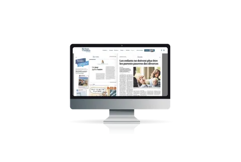 Le site du journal sur écran